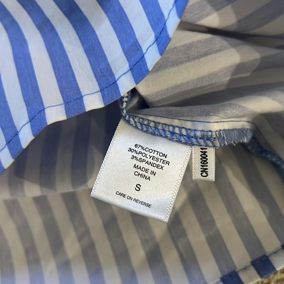 NWT NY & Company Striped One Shoulder Bow Top - Picture 12 of 13